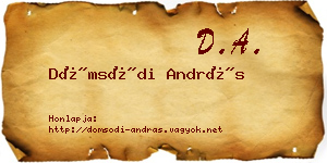 Dömsödi András névjegykártya